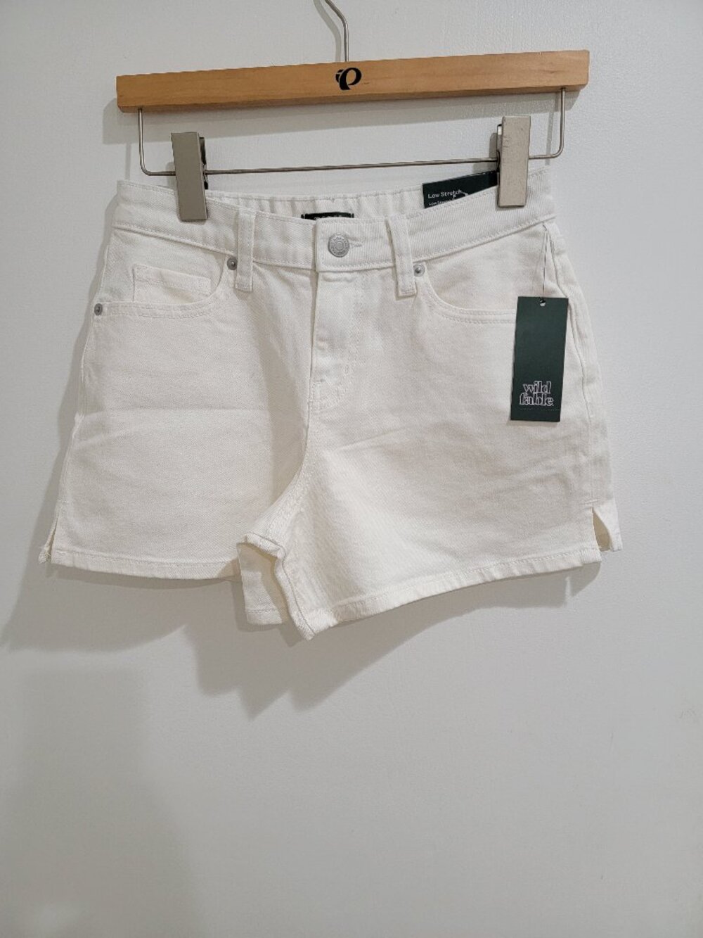 Women's Mid-Rise MIDI Denim Shorts - Wild Fable™ White 2